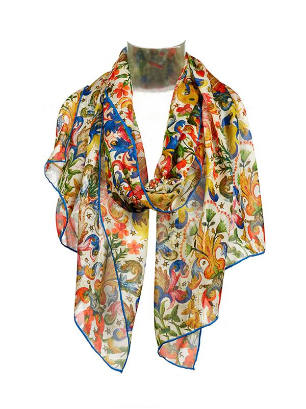 Silk chiffon shawl online