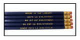"WHERE IS THE LIBRARY?" Language Pencils