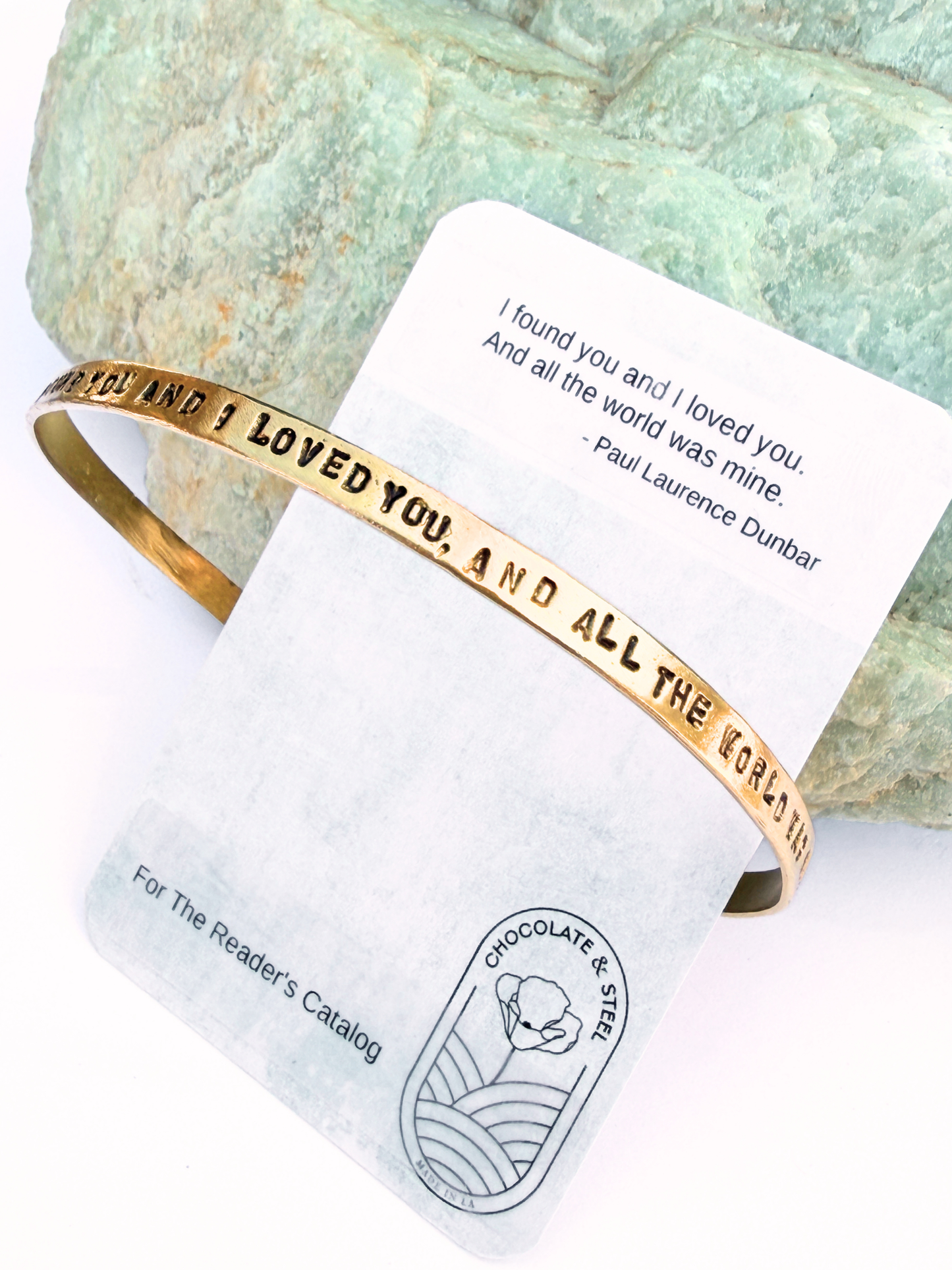“And All the World Was Mine” Gold Bracelet