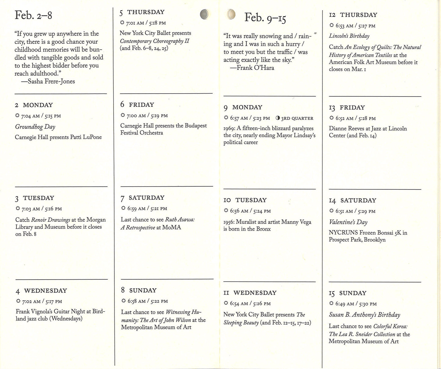 New York City Almanac and Planner, 2026