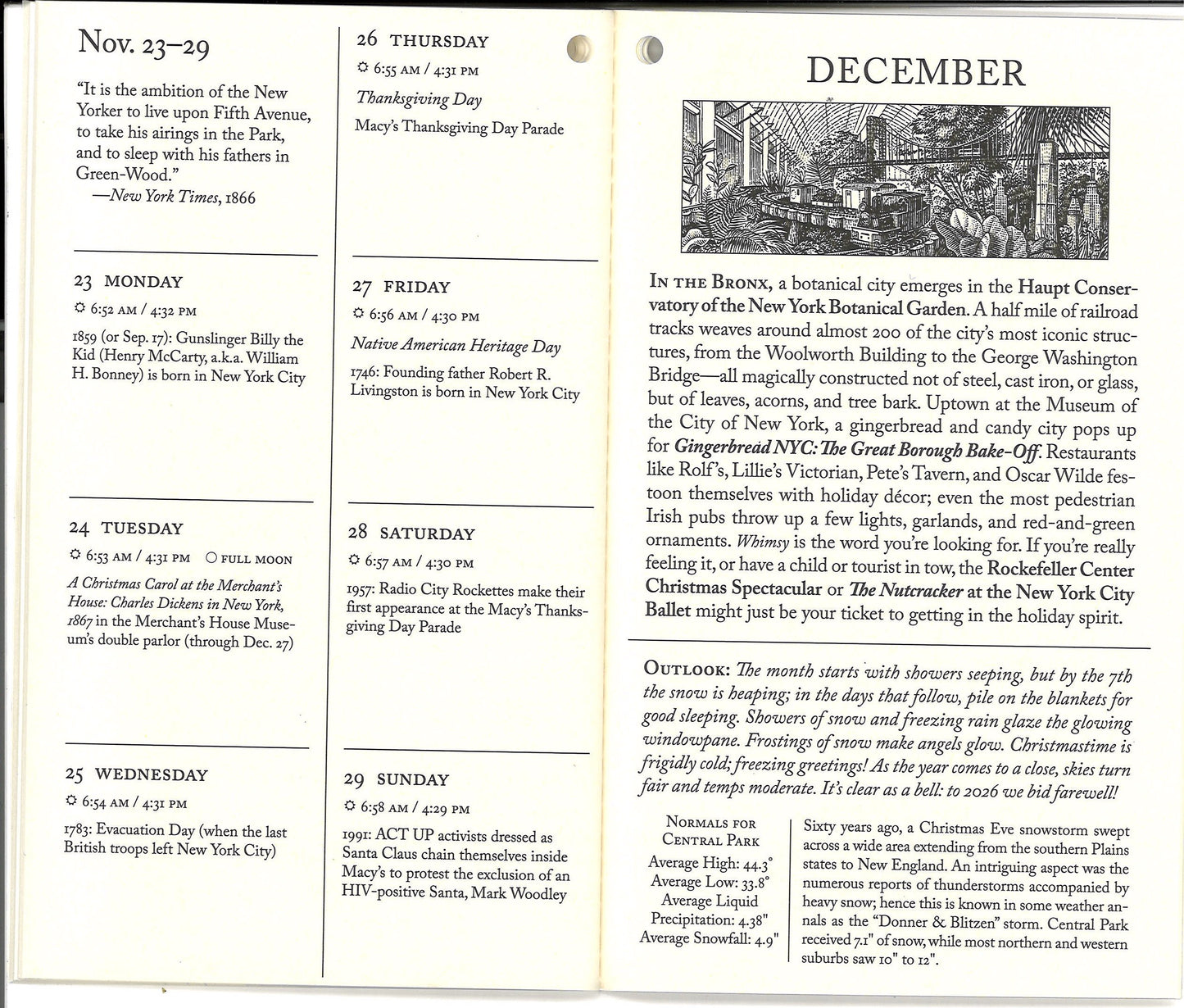 New York City Almanac and Planner, 2026
