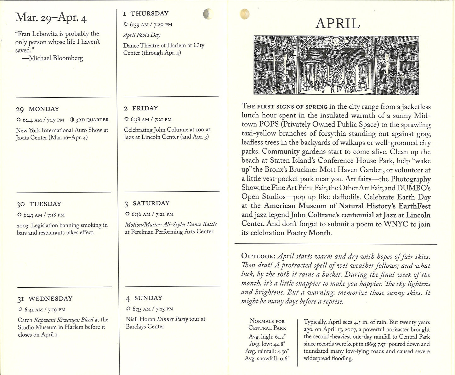 New York City Almanac and Planner, 2027