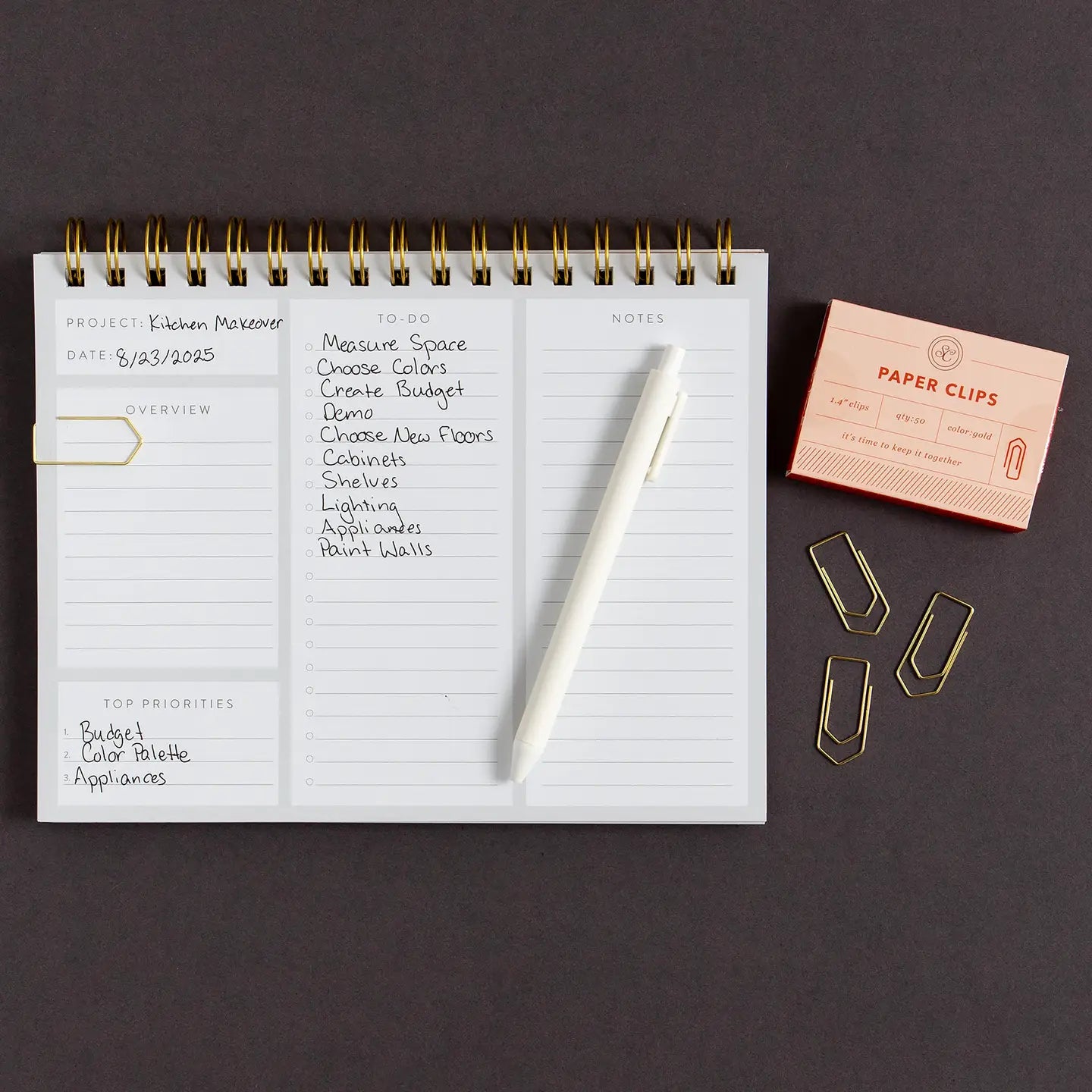 Stylish Gold Paperclips