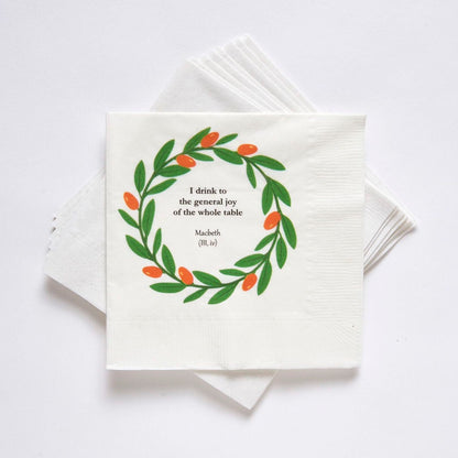 Shakespeare Cocktail Napkins