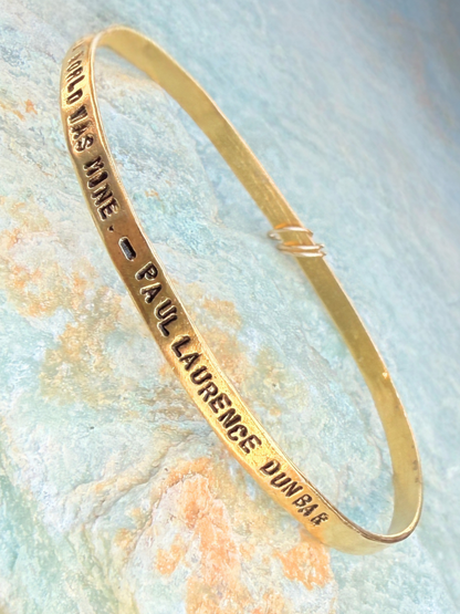 “And All the World Was Mine” Gold Bracelet