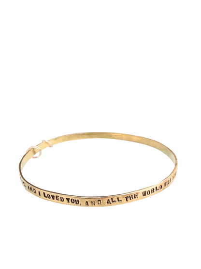 “And All the World Was Mine” Gold Bracelet