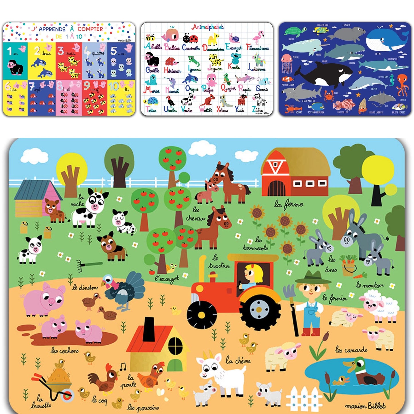 Learn About France Placemat Sets