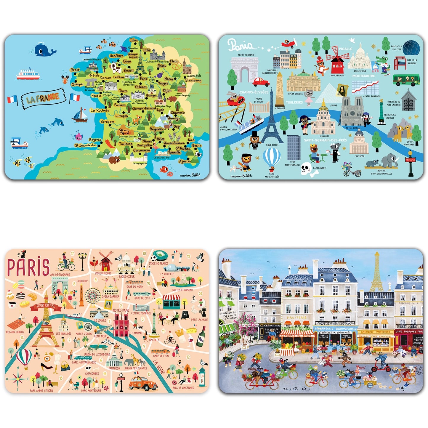 Learn About France Placemat Sets