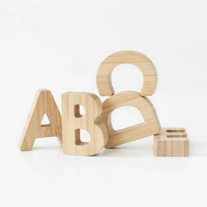 Bamboo Alphabet Blocks