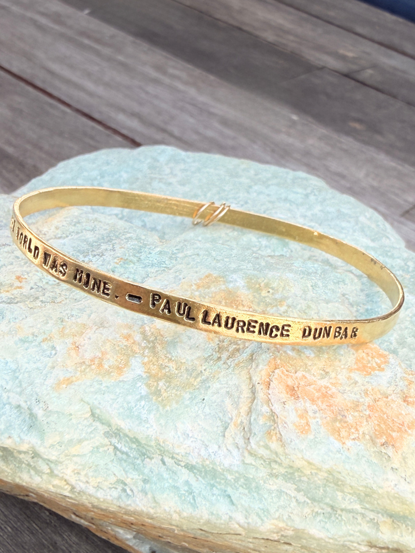 “And All the World Was Mine” Gold Bracelet