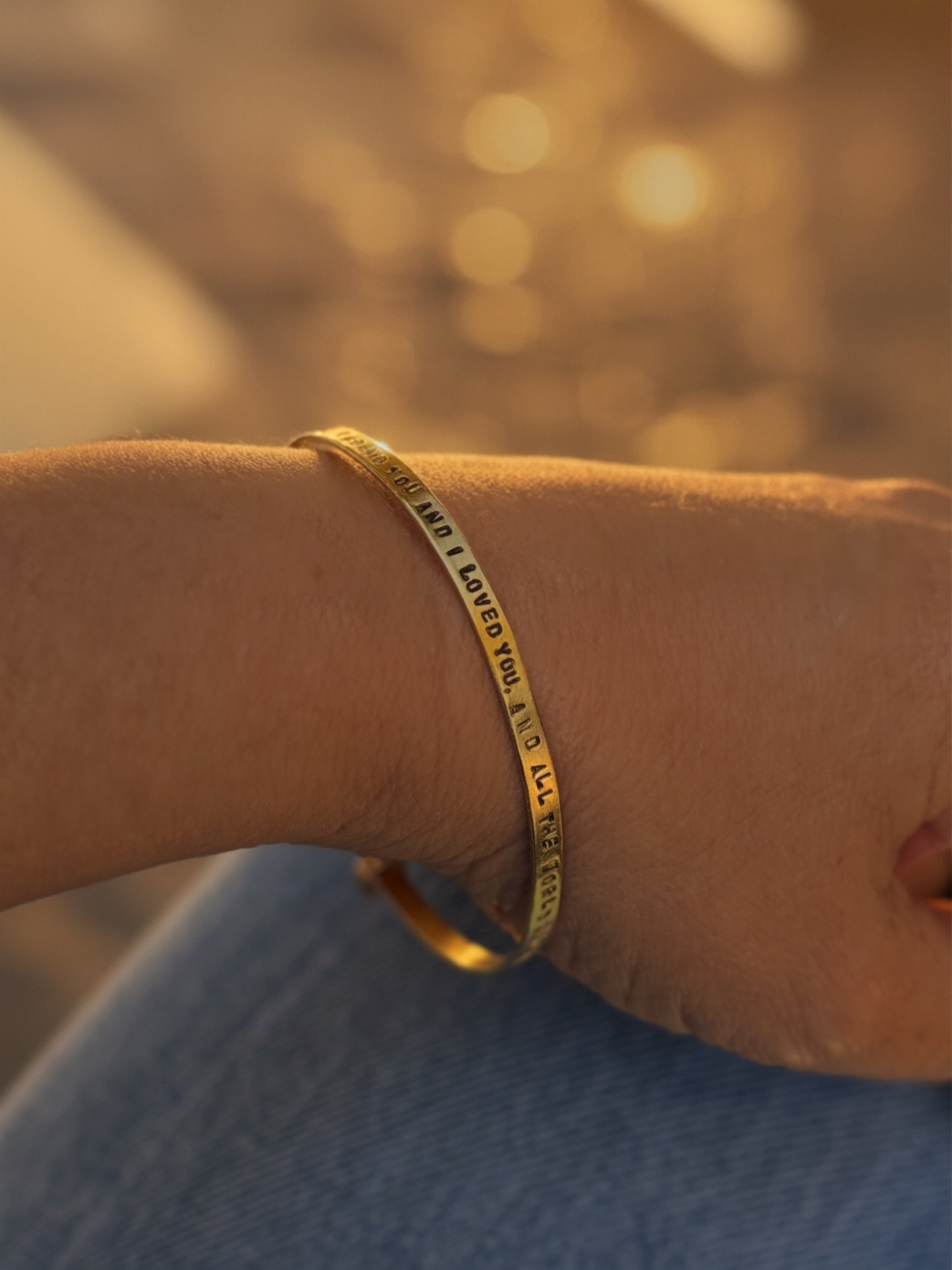 “And All the World Was Mine” Gold Bracelet
