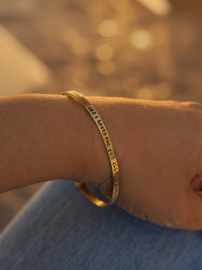 “And All the World Was Mine” Gold Bracelet