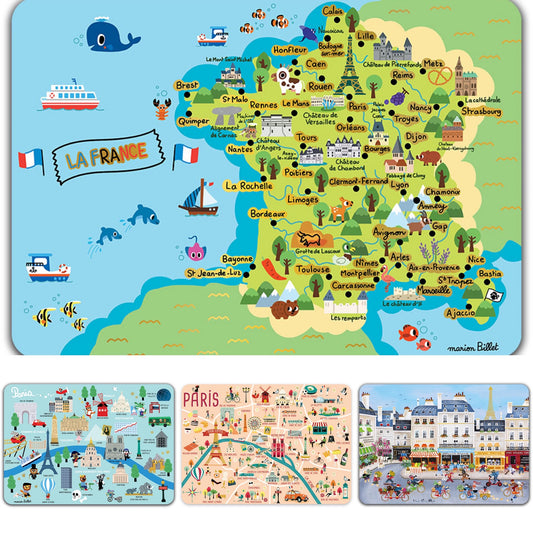 Learn About France Placemat Sets