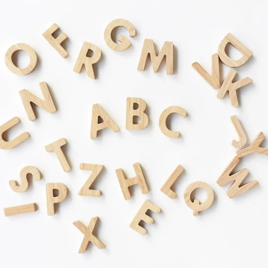Bamboo Alphabet Blocks