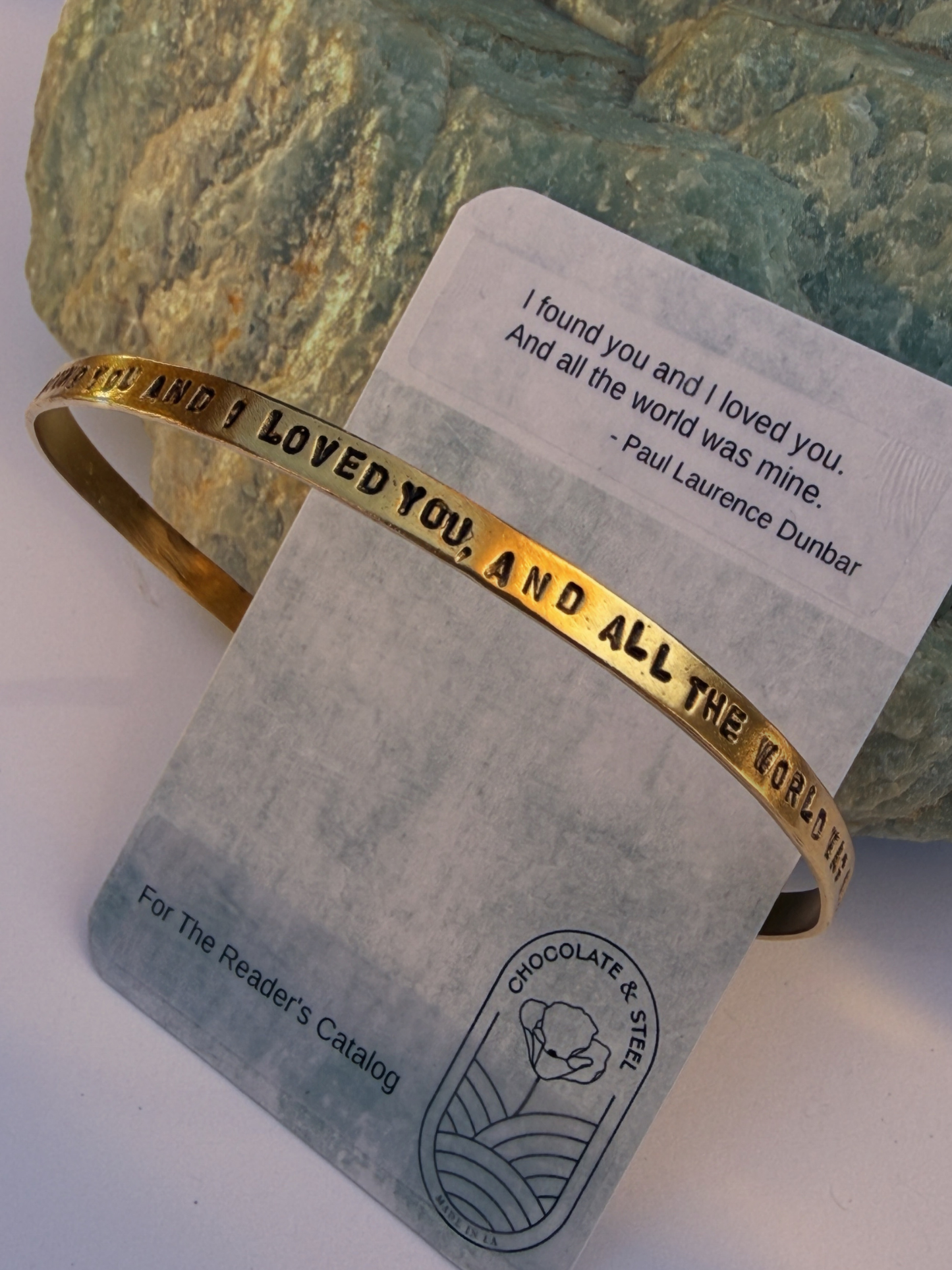 “And All the World Was Mine” Gold Bracelet