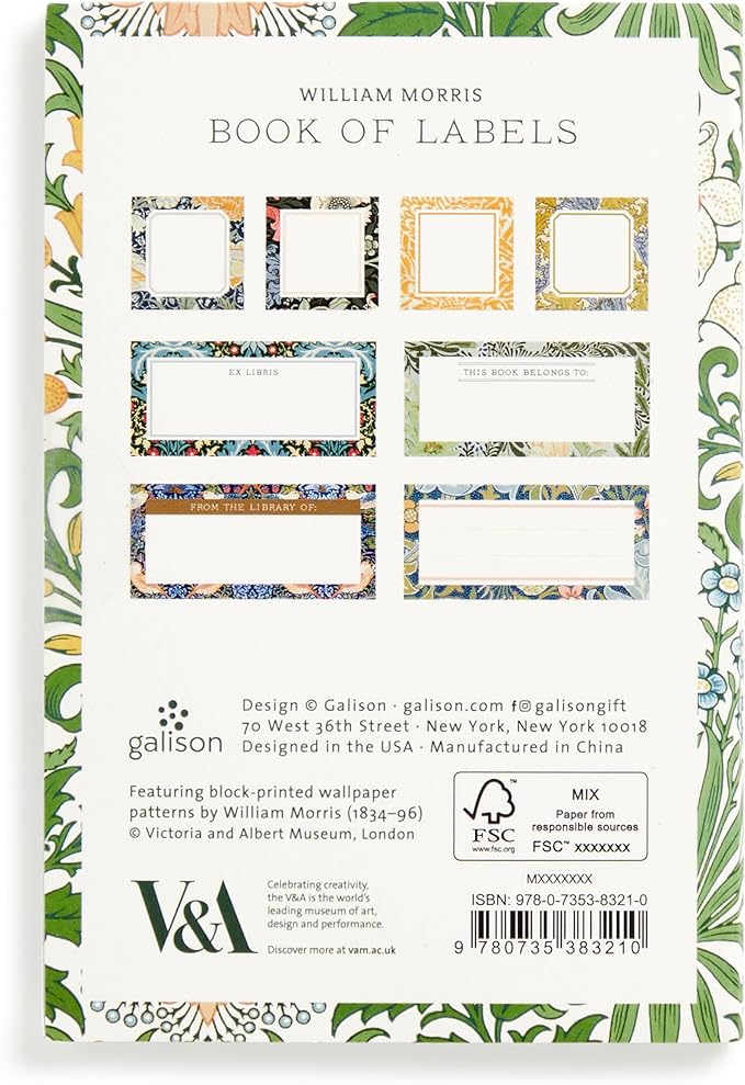 William Morris Book of Labels