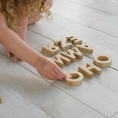 Bamboo Alphabet Blocks