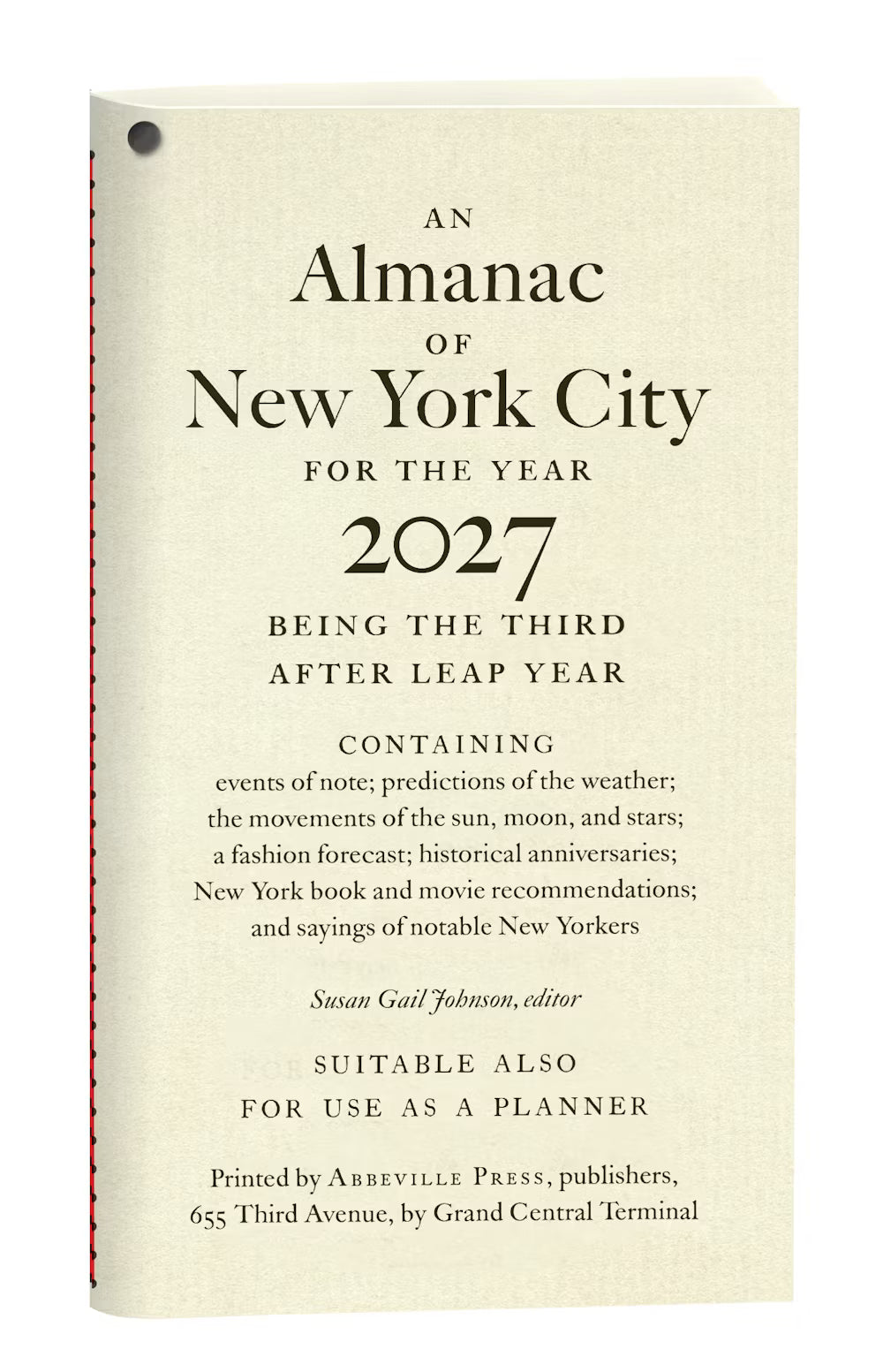 New York City Almanac and Planner, 2027