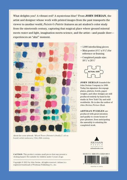 John Derian Painter’s Palette: 1,000-Piece Puzzle