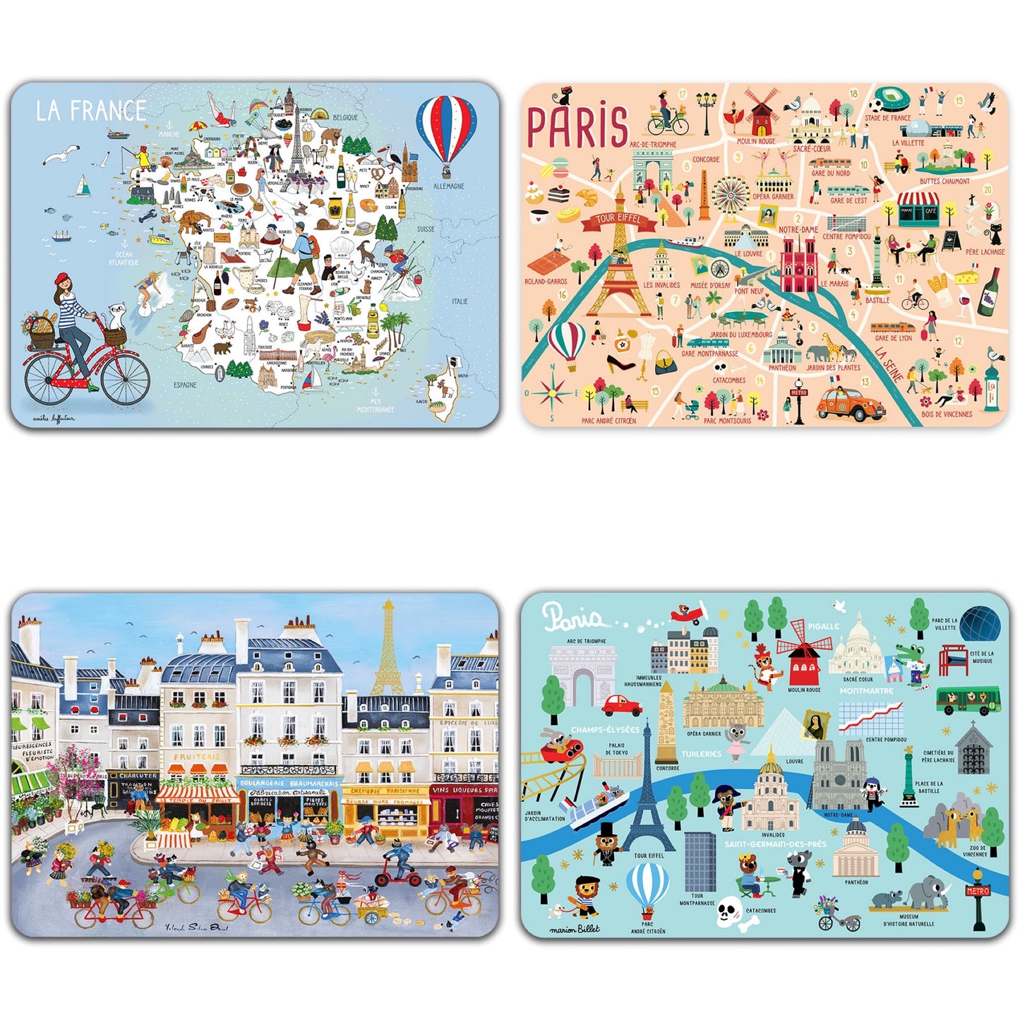 Learn About France Placemat Sets