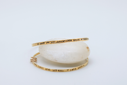 “Be Happy for This Moment” Gold Bracelet