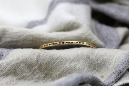 “Be Happy for This Moment” Gold Bracelet