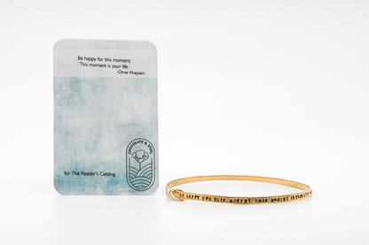 “Be Happy for This Moment” Gold Bracelet