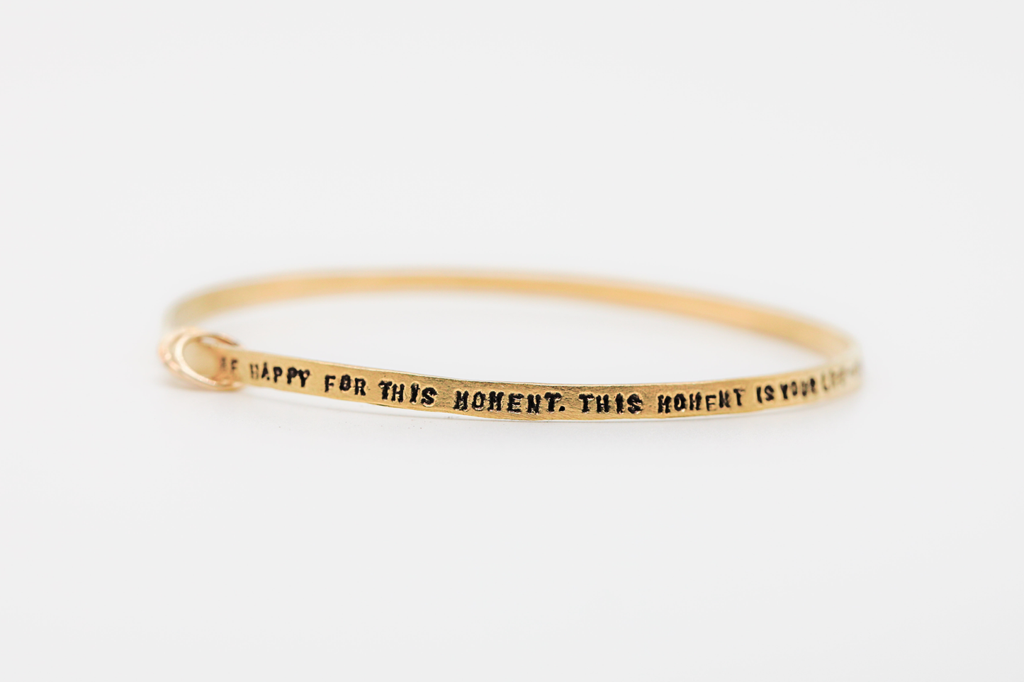 “Be Happy for This Moment” Gold Bracelet