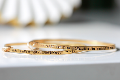 “Be Happy for This Moment” Gold Bracelet