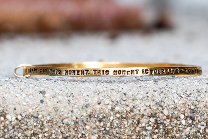 “Be Happy for This Moment” Gold Bracelet