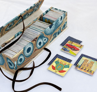 Handmade Memory Game with Vintage Imagery—French Version