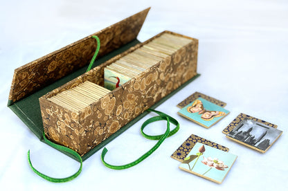 Handmade Memory Game with Vintage Imagery