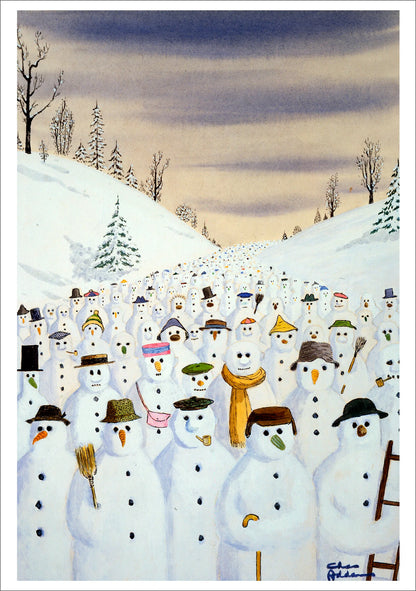 Uncle Fester Snowman March Holiday Cards