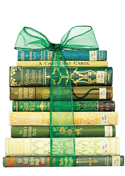 Reader’s Gift In Green Holiday Cards