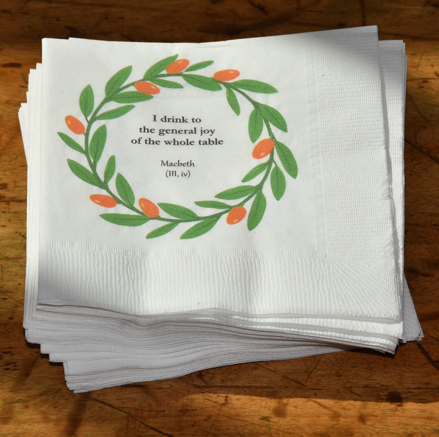 Shakespeare Cocktail Napkins