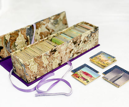 Handmade Memory Game with Vintage Imagery