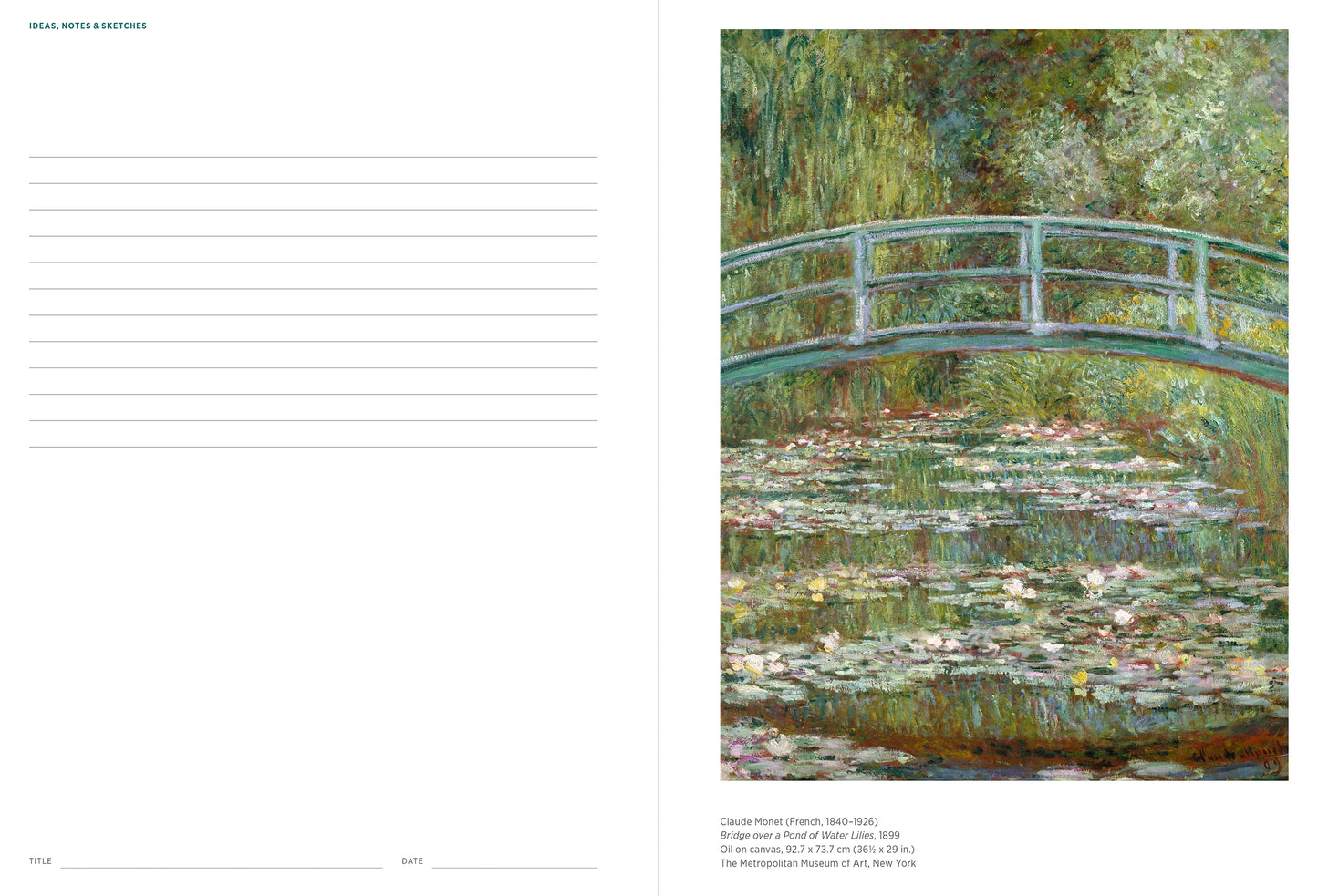 French Impressionists Undated Planner