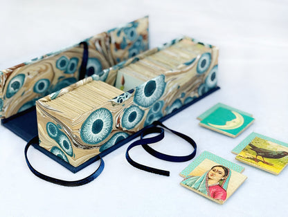 Handmade Memory Game with Vintage Imagery
