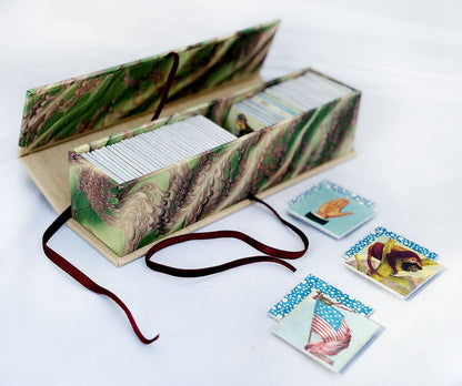 Handmade Memory Game with Vintage Imagery