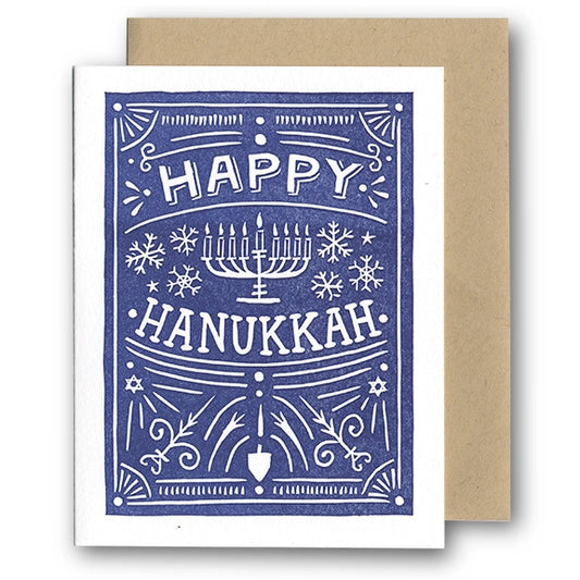 Happy Hanukkah Letterpress Greeting Cards