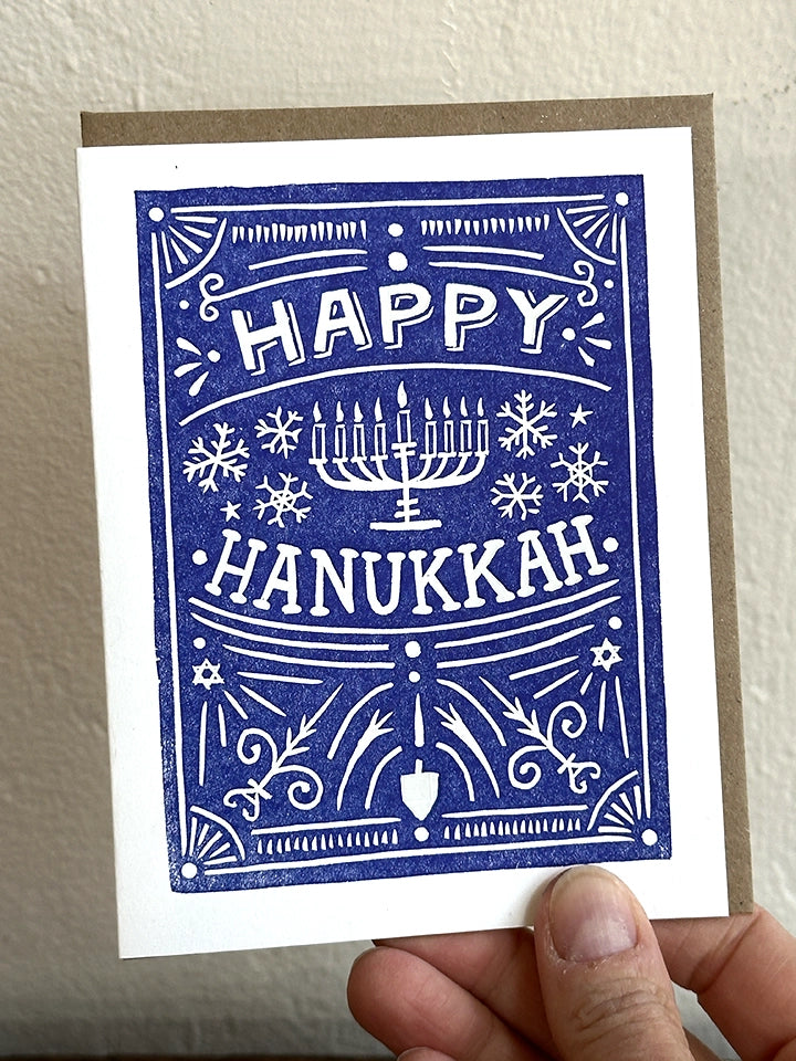 Happy Hanukkah Letterpress Greeting Cards
