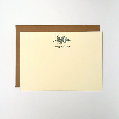 Holly Holiday Correspondence Cards