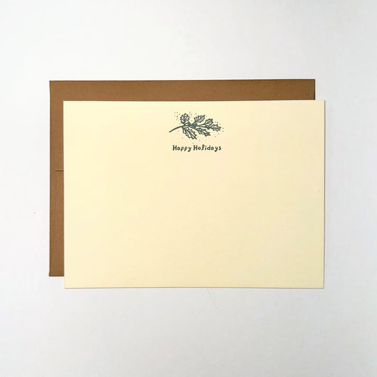 Holly Holiday Correspondence Cards