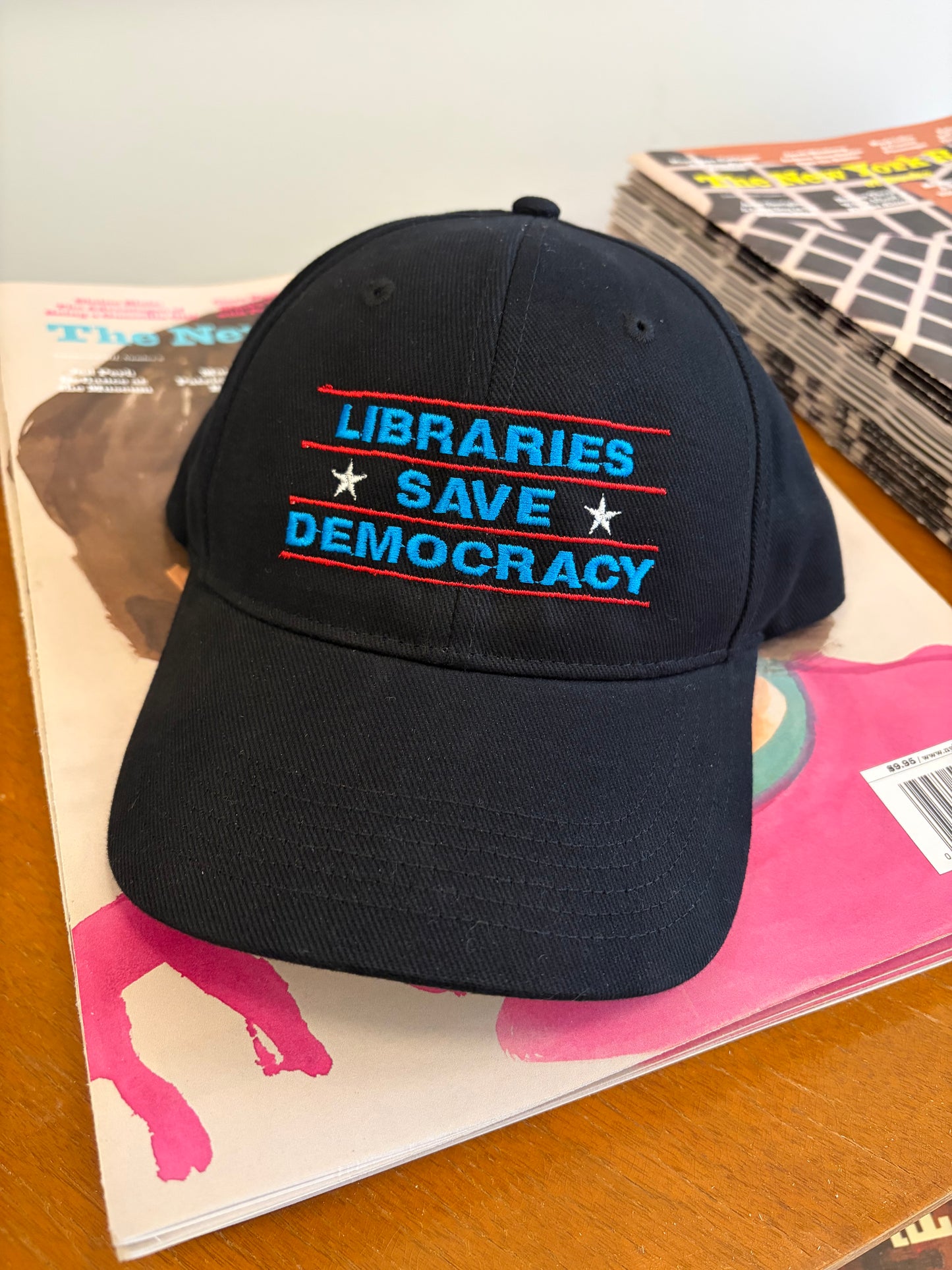 Libraries Save Democracy Baseball Cap