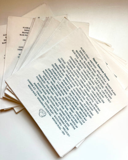 North American Oyster Luncheon Napkins