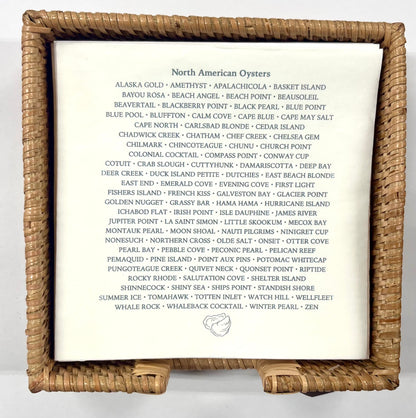 North American Oyster Luncheon Napkins