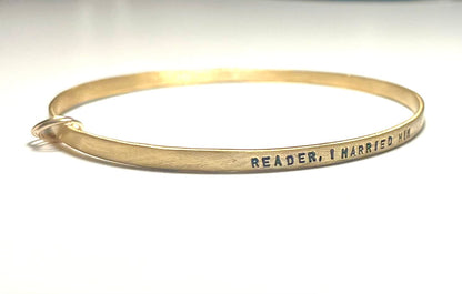 Reader, I Married Him Gold Brontë Bracelet