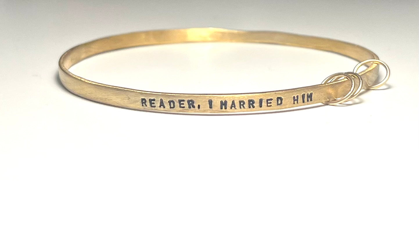 Reader, I Married Him Gold Brontë Bracelet