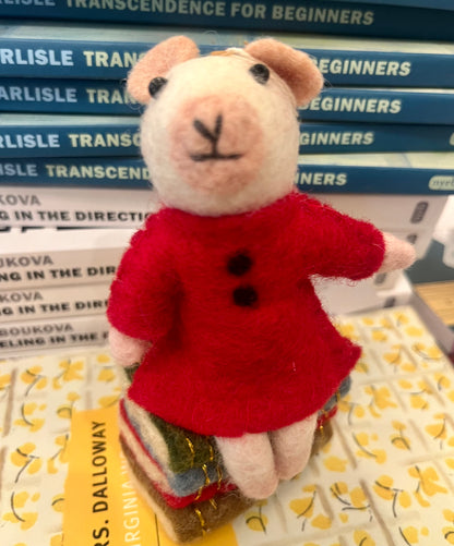 Mouse On Books Ornament