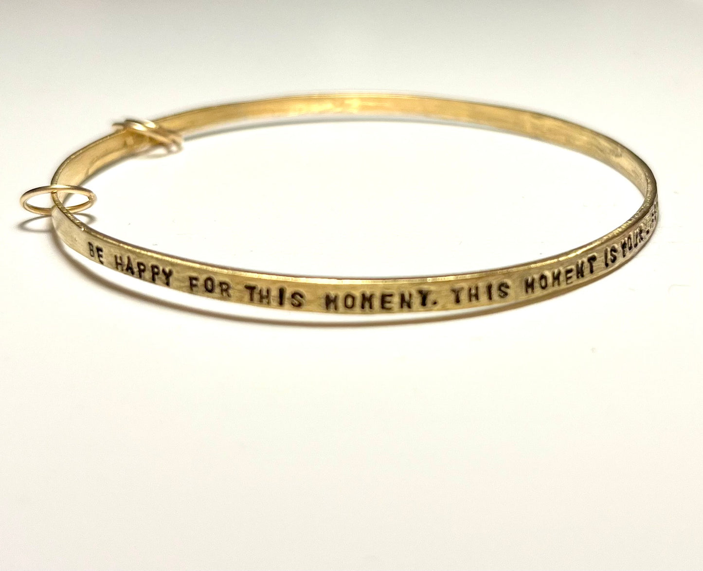 “Be Happy for This Moment” Gold Bracelet